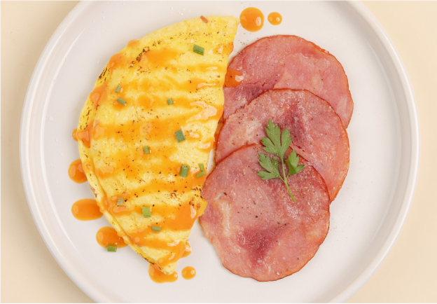 Cheddar Omelet & Canadian Bacon