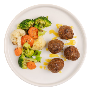 Beef & Chicken Meatballs & California Blend
