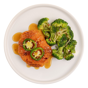 Spicy Breaded Chicken Breast & Broccoli Florets