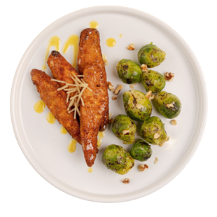 Zesty Tenders & Brussels Sprouts